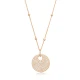 CZ Hollow Round 925 Sterling Silver Necklace
