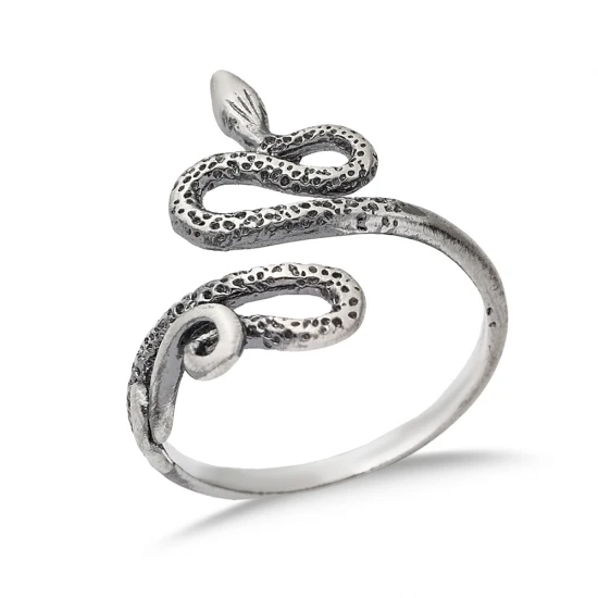 Snake Vintage Oxidized Adjustable Sterling Silver Ring Snake Vintage Oxidized Adjustable Sterling Silver Ring