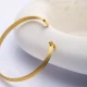 Textured Open Adjustable 925 Sterling Silver Bangle