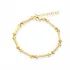 Beaded Bar Link Chain 925 Sterling Silver Bracelet