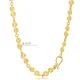 22 Karat Plated Spiral Shape Hook Chain Silver Necklace
