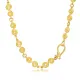 22 Karat Plated Spiral Shape Hook Chain Silver Necklace