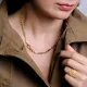 22 Karat Plated Spiral Shape Hook Chain Silver Necklace