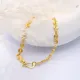 22 Karat Plated Spiral Shape Hook Chain Silver Necklace