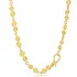 22 Karat Plated Spiral Shape Hook Chain Silver Necklace