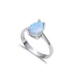 Solitaire Pear Light Blue Opal Cluster 925 Silver Ring | 925 Sterling Silver Wholesale | Sade Silver Solitaire Pear Light Blue Opal Cluster 925 Silver Ring - Sade 925 Silver Jewelry