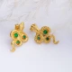 Emerald CZ Snake 925 Sterling Silver Earrings Emerald CZ Snake 925 Sterling Silver Earrings