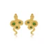 Emerald CZ Snake 925 Sterling Silver Earrings