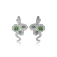 Emerald CZ Snake 925 Sterling Silver Earrings Emerald CZ Snake 925 Sterling Silver Earrings
