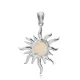 Sun Moonstone 925 Sterling Silver Pendant | 925 Sterling Silver Wholesale | Sade Silver Sun Moonstone 925 Sterling Silver Pendant - Sade 925 Silver Jewelry