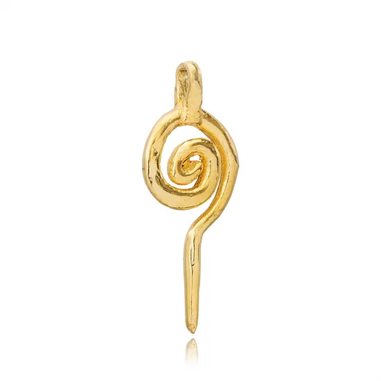 Spiral Symbol Necklace Silver Charm Spiral Symbol Necklace Silver Charm