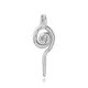 Spiral Symbol Necklace Silver Charm Spiral Symbol Necklace Silver Charm