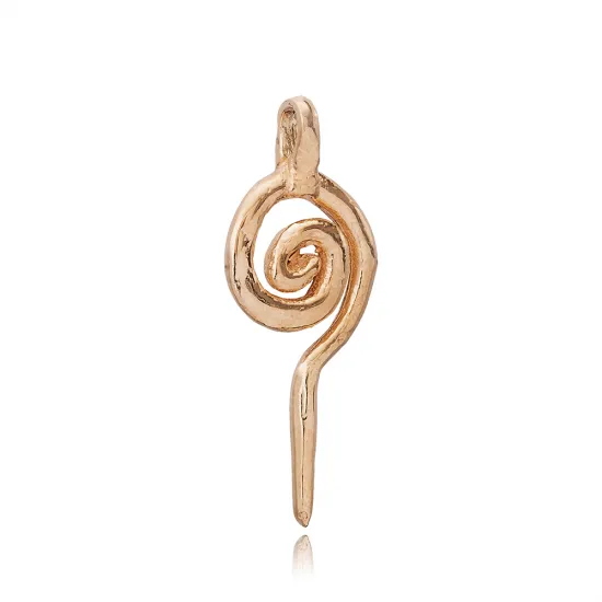 Spiral Symbol Necklace Silver Charm Spiral Symbol Necklace Silver Charm