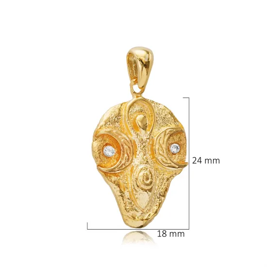 Triple Moon Goddess CZ 925 Sterling Silver Necklace Triple Moon Goddess CZ 925 Sterling Silver Necklace