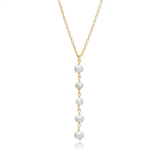 Pearl Design Elegant Turkish Silver Y Necklace Pendant Pearl Design Elegant Turkish Silver Y Necklace Pendant