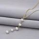 Pearl Design Elegant Turkish Silver Y Necklace Pendant Pearl Design Elegant Turkish Silver Y Necklace Pendant