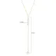 Dainty Pearl Y 925 Sterling Silver Necklace