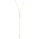 Dainty Pearl Y 925 Sterling Silver Necklace