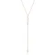 Dainty Pearl Y 925 Sterling Silver Necklace