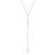 Dainty Pearl Y 925 Sterling Silver Necklace