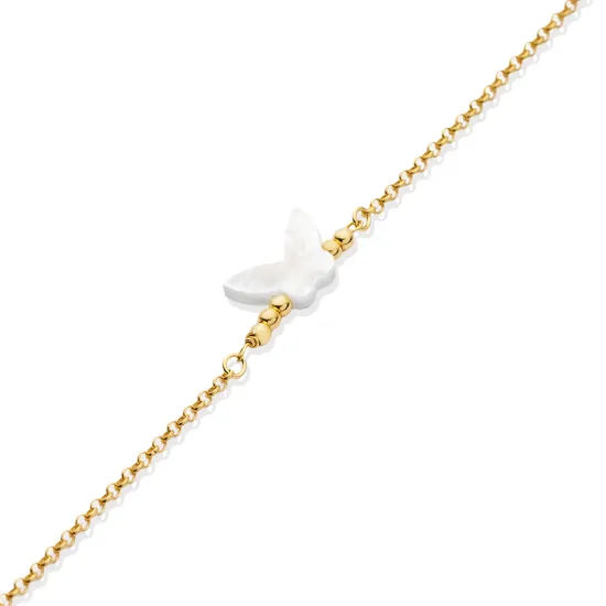 Mother Of Pearl Butterfly 925 Sterling Silver Bracelet Mother Of Pearl Butterfly 925 Sterling Silver Bracelet
