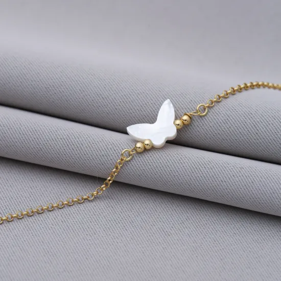 Mother Of Pearl Butterfly 925 Sterling Silver Bracelet Mother Of Pearl Butterfly 925 Sterling Silver Bracelet