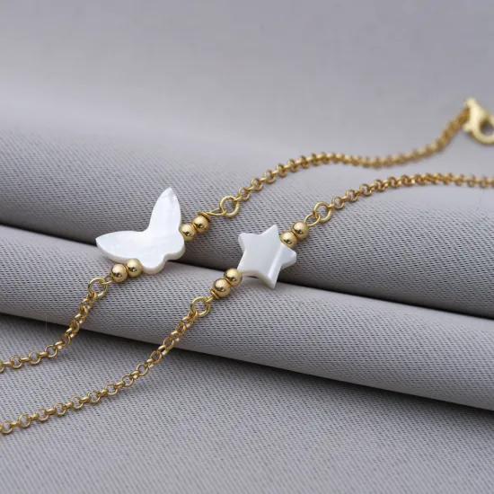 Mother Of Pearl Butterfly 925 Sterling Silver Bracelet Mother Of Pearl Butterfly 925 Sterling Silver Bracelet