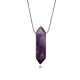 Amethyst Natural Stone Sterling Silver Unisex Necklace Pendant Amethyst Natural Stone Sterling Silver Unisex Necklace Pendant