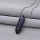 Amethyst Natural Stone Sterling Silver Unisex Necklace Pendant Amethyst Natural Stone Sterling Silver Unisex Necklace Pendant
