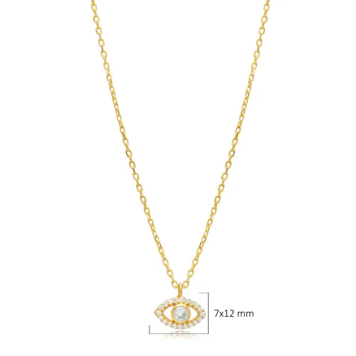 Handcrafted Evil Eye CZ 925 Sterling Silver Necklace