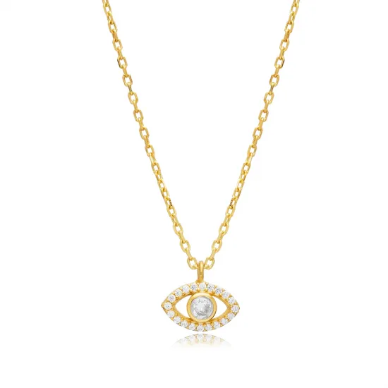 Handcrafted Evil Eye CZ 925 Sterling Silver Necklace