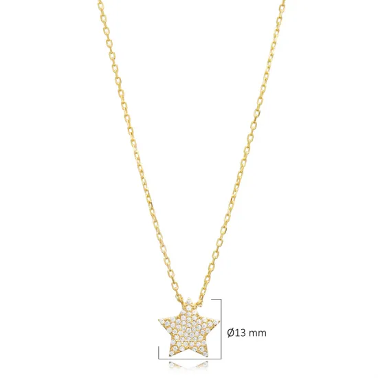 Turkish Star CZ 925 Sterling Silver Necklace