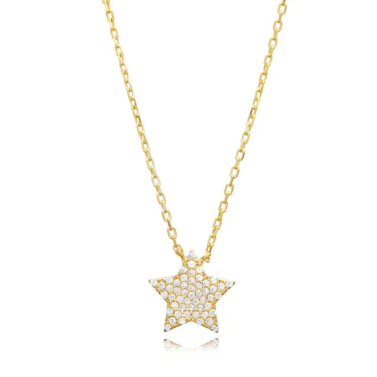 Turkish Star CZ 925 Sterling Silver Necklace