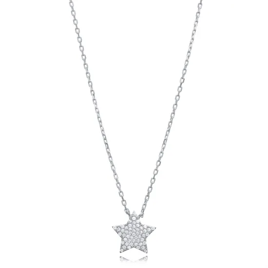 Turkish Star CZ 925 Sterling Silver Necklace
