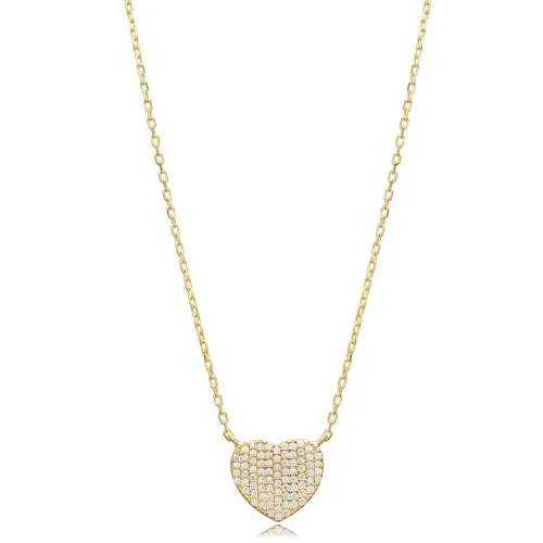 Turkish Heart CZ Sterling Silver Necklace