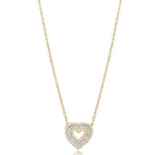 Dainty Heart CZ 925 Sterling Silver Necklace