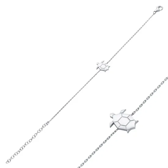 Turtle Plain Origami 925 Sterling Silver Bracelet Turtle Plain Origami 925 Sterling Silver Bracelet