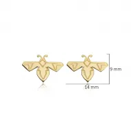 Bee Origami 925 Sterling Silver Earrings