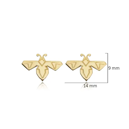 Bee Origami 925 Sterling Silver Earrings Bee Origami 925 Sterling Silver Earrings