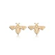 Bee Origami 925 Sterling Silver Earrings - Sade 925 Silver Jewelry