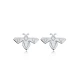 Bee Origami 925 Sterling Silver Earrings - Sade 925 Silver Jewelry