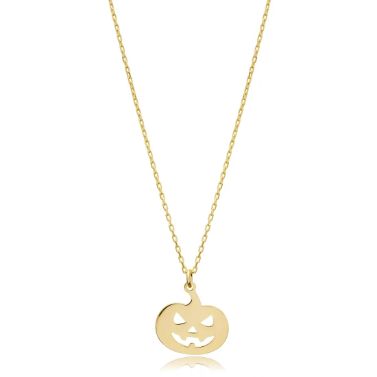 Pumpkin Plain Origami 925 Sterling Silver Necklace Pumpkin Plain Origami 925 Sterling Silver Necklace