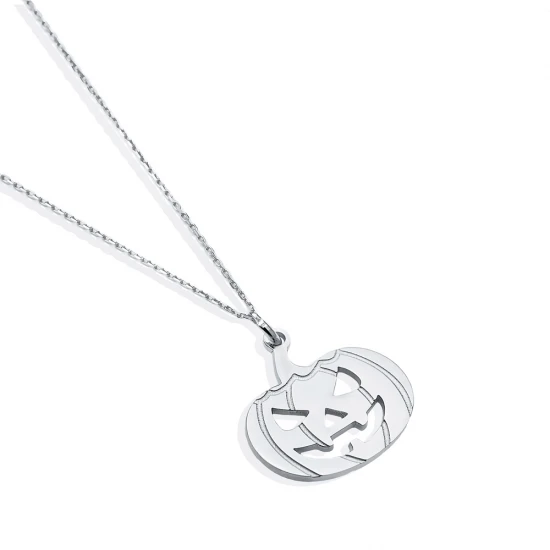 Pumpkin Plain Origami 925 Sterling Silver Necklace Pumpkin Plain Origami 925 Sterling Silver Necklace