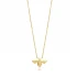 Cute Bee Plain Origami 925 Sterling Silver Necklace