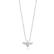 Cute Bee Plain Origami 925 Sterling Silver Necklace Cute Bee Plain Origami 925 Sterling Silver Necklace