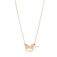Butterfly Origami Plain 925 Sterling Silver Necklace