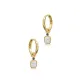 Clear CZ Stone Square Design 925 Silver Dangle Earrings Clear CZ Stone Square Design 925 Silver Dangle Earrings