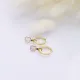 Clear CZ Stone Square Design 925 Silver Dangle Earrings Clear CZ Stone Square Design 925 Silver Dangle Earrings