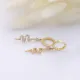 Snake Design CZ Stone Turkish Handmade Silver Dangle Earrings Snake Design CZ Stone Turkish Handmade Silver Dangle Earrings