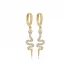 Snake CZ Dangle 925 Sterling Silver Earrings